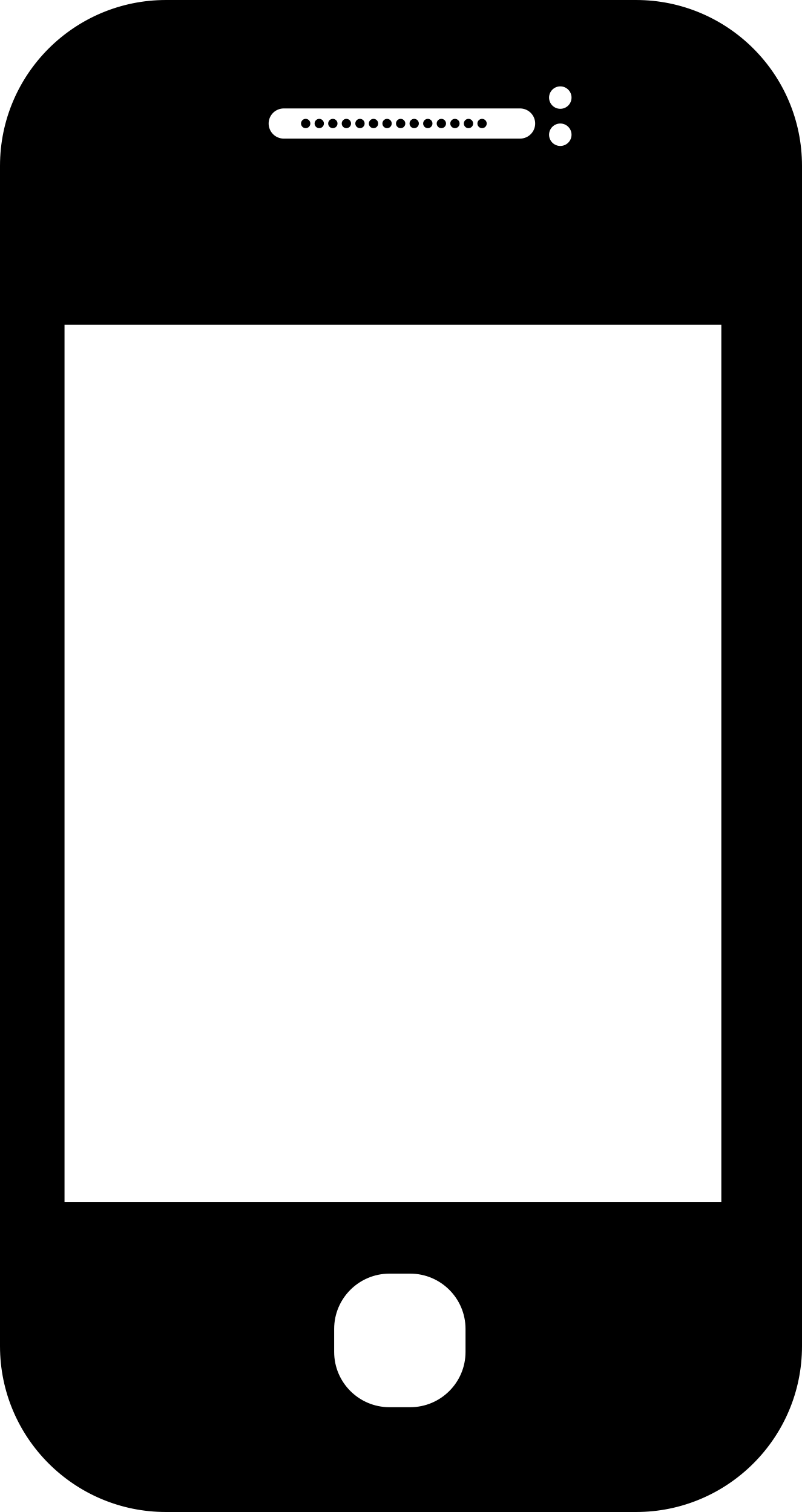 Mobile Phone Of Rounded Corners Contour Svg Vector Free Vectors